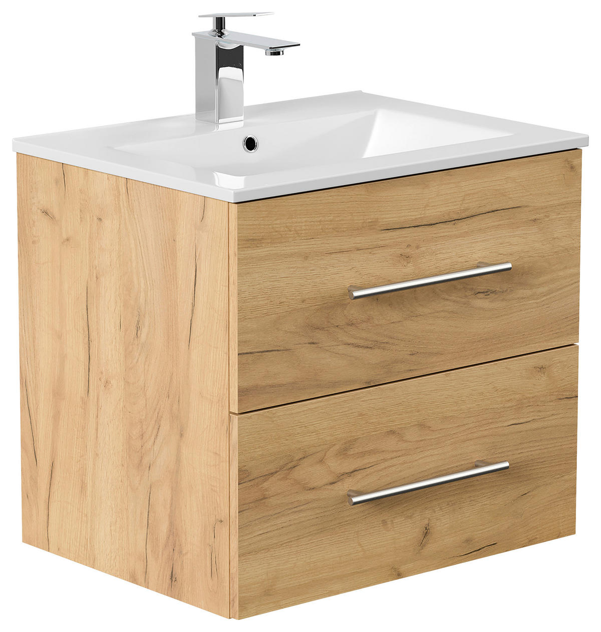 WASCHTISCHKOMBI 61,5 cm  - Eichefarben/Weiß, Basics, Keramik/Holzwerkstoff (61,5cm) - MID.YOU