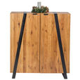 KOMMODE  in 115/126,5/43 cm  - Eichefarben/Schwarz, Trend, Holz/Metall (115/126,5/43cm) - Landscape