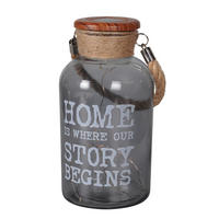 SOLÁRNÍ SVÍTIDLO, 25/15/90 cm - čiré/hnědá, plast/přírodní materiály (25/15/90cm) - Globo