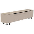 LOWBOARD  210/51/45 cm  - Sandfarben/Schwarz, Design, Glas/Holzwerkstoff (210/51/45cm) - Moderano