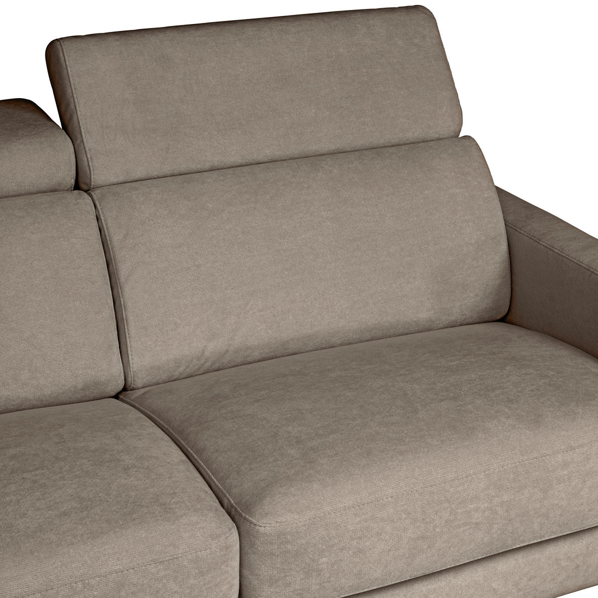 SCHLAFSOFA MIT TEMPUR MATRATZE Velours Taupe  - Taupe/Schwarz, Design, Textil/Metall (200/85-99/104cm) - Novel