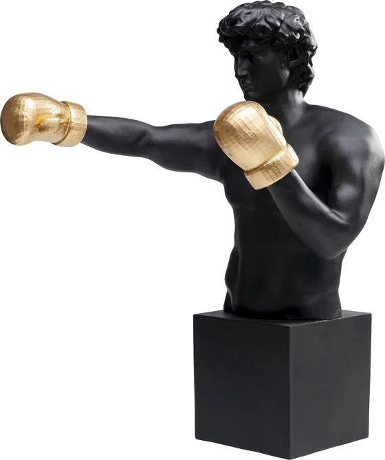 DEKOKOPF  - Goldfarben/Schwarz, MODERN, Kunststoff (40/78/50cm) - Kare-Design