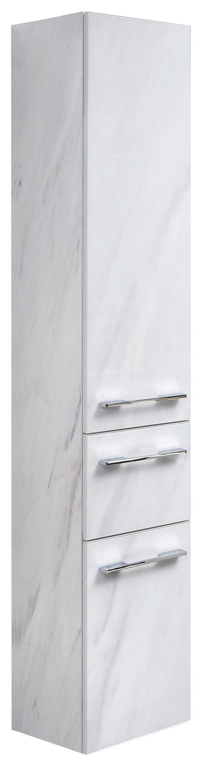 HOCHSCHRANK 35/168/33 cm  - Weiß, Design, Glas/Holzwerkstoff (35/168/33cm) - Leonardo Living