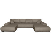 WOHNLANDSCHAFT Taupe Cord  - Taupe/Schwarz, KONVENTIONELL, Textil/Metall (191/351/191cm) - Carryhome