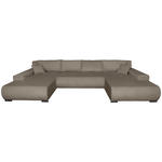 WOHNLANDSCHAFT Taupe Cord  - Taupe/Schwarz, KONVENTIONELL, Textil/Metall (191/351/191cm) - Carryhome