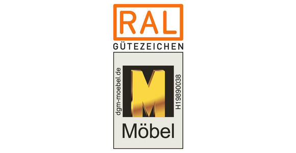 WOHNWAND  in Weiß, Eichefarben  297/206/48 cm  - Eichefarben/Weiß, Design, Glas/Holz (297/206/48cm) - Valnatura