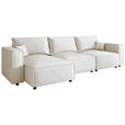 ECKSOFA Creme Webstoff Zierkissen, Rückenkissen, Rücken echt  - Creme/Schwarz, MODERN, Kunststoff/Textil (153/350cm) - Xora
