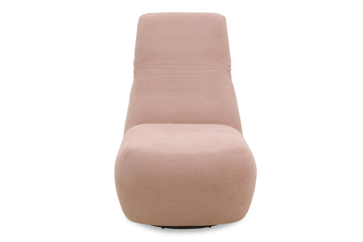 SESSEL in Mikrofaser Rosa  - Schwarz/Rosa, Design, Textil/Metall (68/67/88cm) - MID.YOU