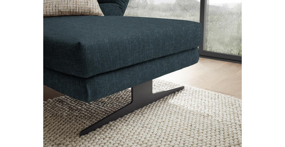 ECKSOFA  in Flachgewebe Petrol  279-327/176-217 cm  - Petrol/Schwarz, Design, Textil/Metall (279-327/176-217cm) - Dieter Knoll