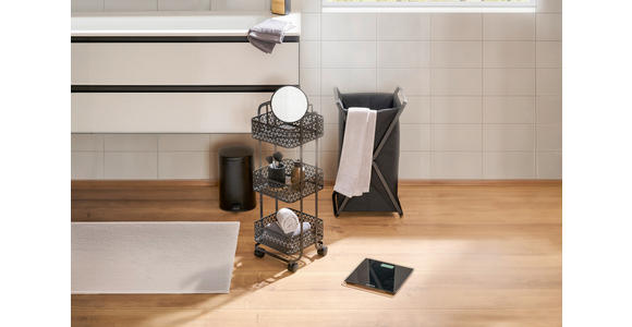 WÄSCHEKORB - Schwarz, Trend, Kunststoff/Textil (34/65cm) - Homeware