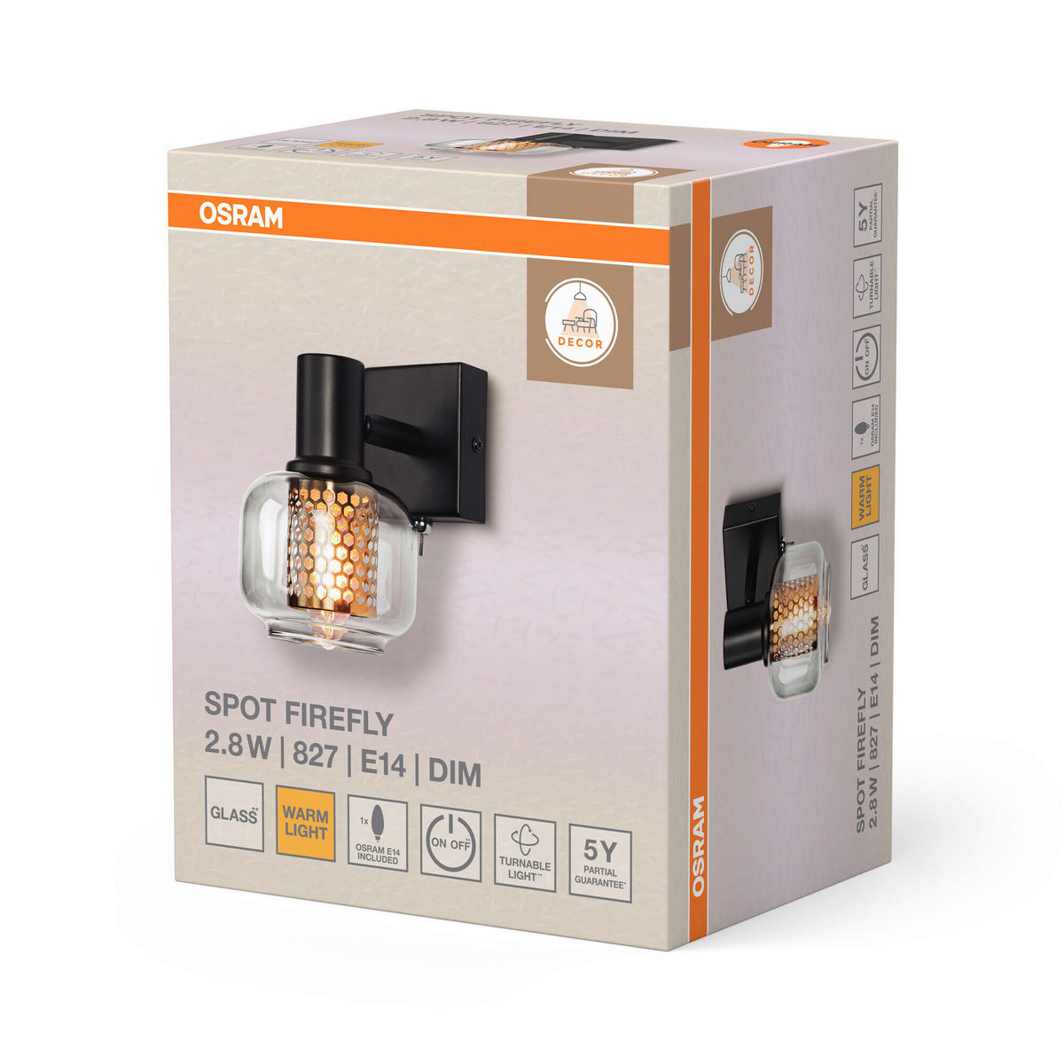LED-STRAHLER 10,5/14,5/15,2 cm   - Basics, Glas/Metall (10,5/14,5/15,2cm) - Osram