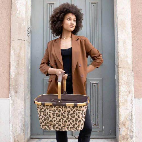 EINKAUFSKORB Leo Macchiato 22 L - Schwarz/Braun, Basics, Kunststoff/Textil (49/29/28cm) - Reisenthel