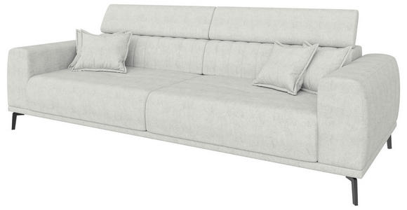 BIGSOFA Webstoff Naturfarben  - Schwarz/Naturfarben, KONVENTIONELL, Textil/Metall (280/80/113cm) - Carryhome