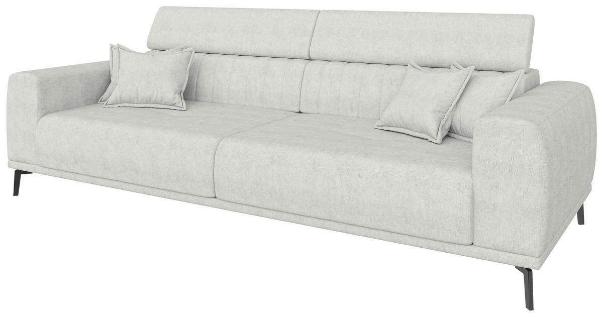 BIGSOFA Webstoff Naturfarben  - Schwarz/Naturfarben, KONVENTIONELL, Textil/Metall (280/80/110cm) - Carryhome