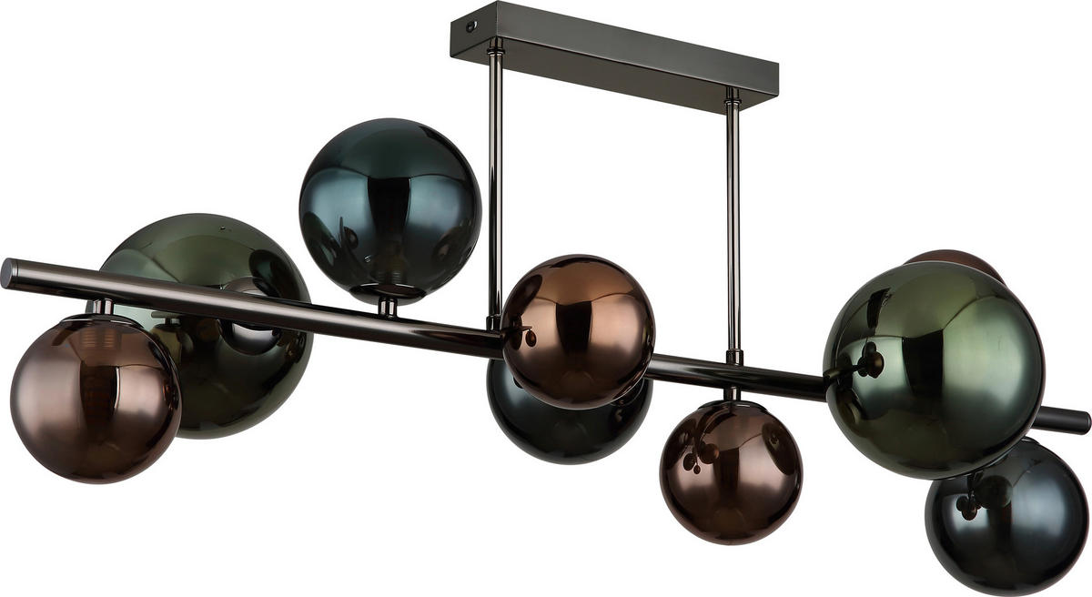 DECKENLEUCHTE 87/30/38 cm   - Grau, Design, Glas/Metall (87/30/38cm) - Collet's Monde