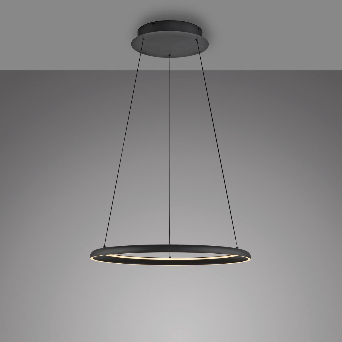 LED-PENDELLEUCHTE SW QUILLO 60/60/180 cm   - Schwarz, Design, Kunststoff/Metall (60/60/180cm) - Schöner Wohnen