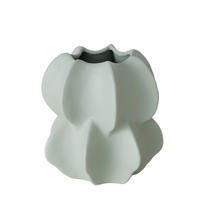 VÁZA  - zsályazöld, Design, kerámia (16/16/17cm)