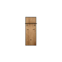 WANDGARDEROBE  in Schwarz, Eiche Artisan  - Schwarz/Eiche Artisan, Basics, Holzwerkstoff/Metall (43/122/25cm) - Milino