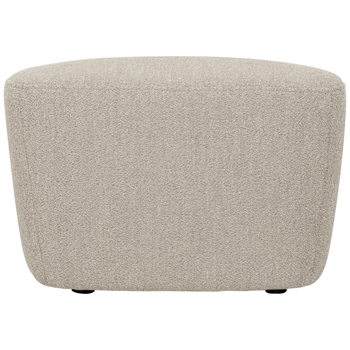 HOCKER Lofty Bouclé Naturfarben  - Schwarz/Naturfarben, Design, Kunststoff/Textil (62/41/48cm) - Livetastic