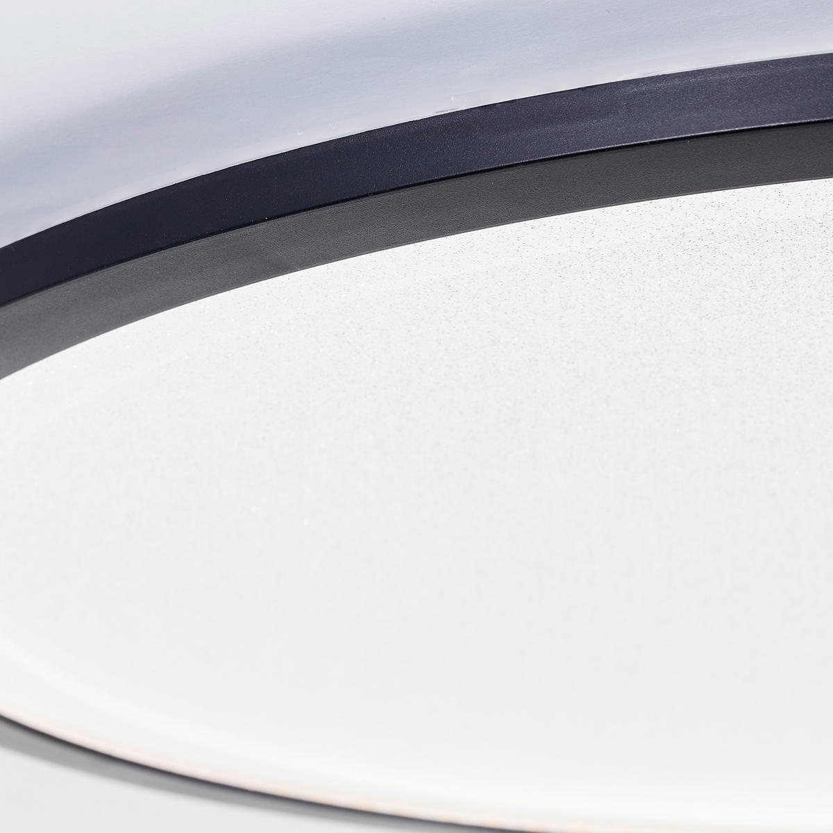 LED PLAFONJERA - bela/crna, Dizajnerski, plastika (50/3cm)