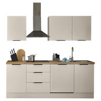 Bucătărie Fără Electrocasnice 220/211/60 cm  - cașmir/stejar Artisan, Basics, metal/material pe bază de lemn (220/211/60cm) - Xora