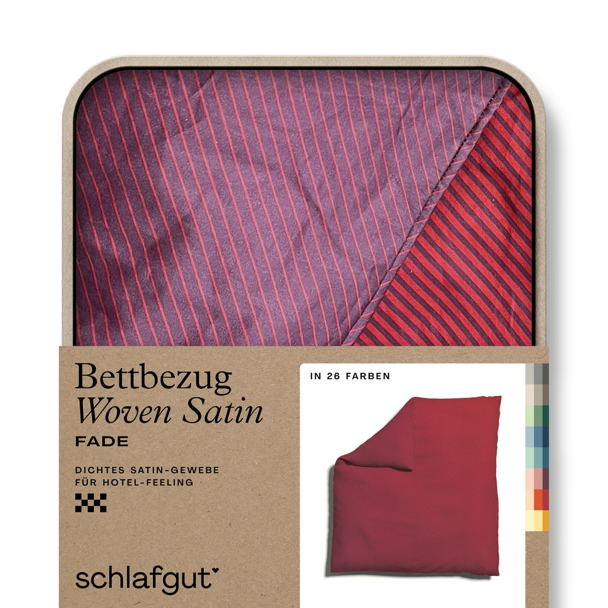 BETTDECKENBEZUG Woven Satin Fade Makosatin 240/220 cm  - Lila/Rot, Basics, Textil (240/220cm) - Schlafgut