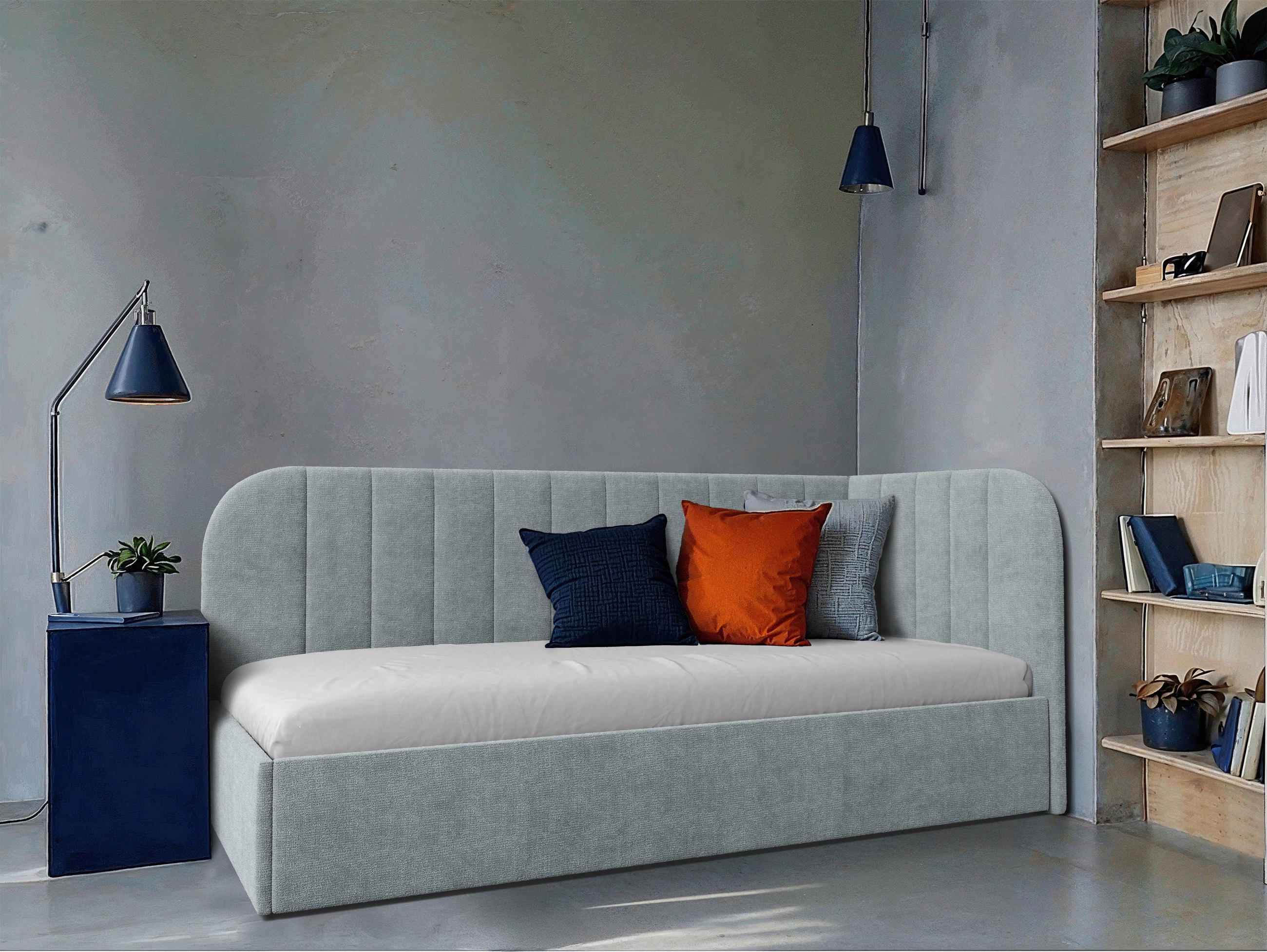 POLSTERBETT 90/200 cm, inkl. gepolstertes Kopfteil, Lattenrost, Bettkasten,  in Minttürkis  - Schwarz/Minttürkis, MODERN, Holz/Holzwerkstoff (90/200cm) - MID.YOU