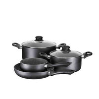 KOCHTOPFSET IZAR 6-teilig  - Transparent/Schwarz, Basics, Glas/Metall - Mäser