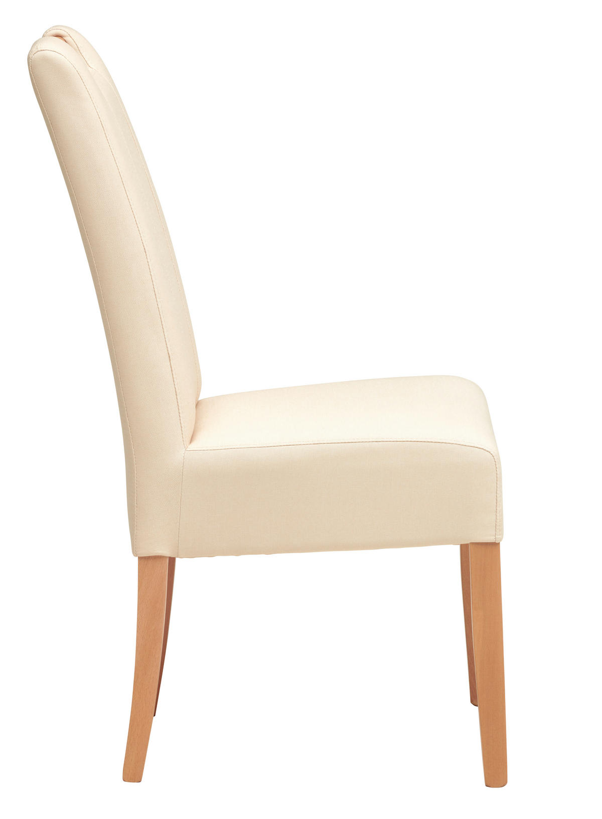 STUHL Webstoff Beige Buche massiv  - Beige/Naturfarben, MODERN, Holz/Textil (46/101/62cm) - Livetastic