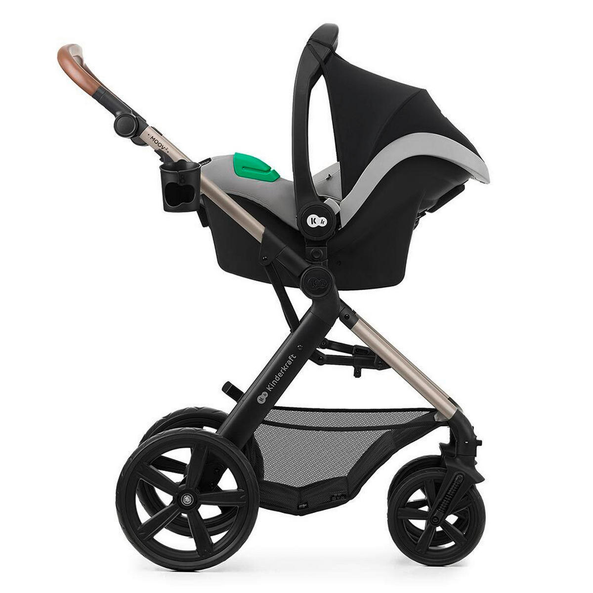 DJEČJA KOLICA  Moov 2  - svijetlo siva/crna, Basics, metal/tekstil (86.5/60cm) - kinderkraft