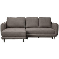 ECKSOFA in Struktur Taupe  - Taupe/Schwarz, Konventionell, Holz/Textil (170/247cm) - Carryhome