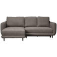 ECKSOFA in Struktur Taupe  - Taupe/Schwarz, KONVENTIONELL, Holz/Textil (170/247cm) - Carryhome