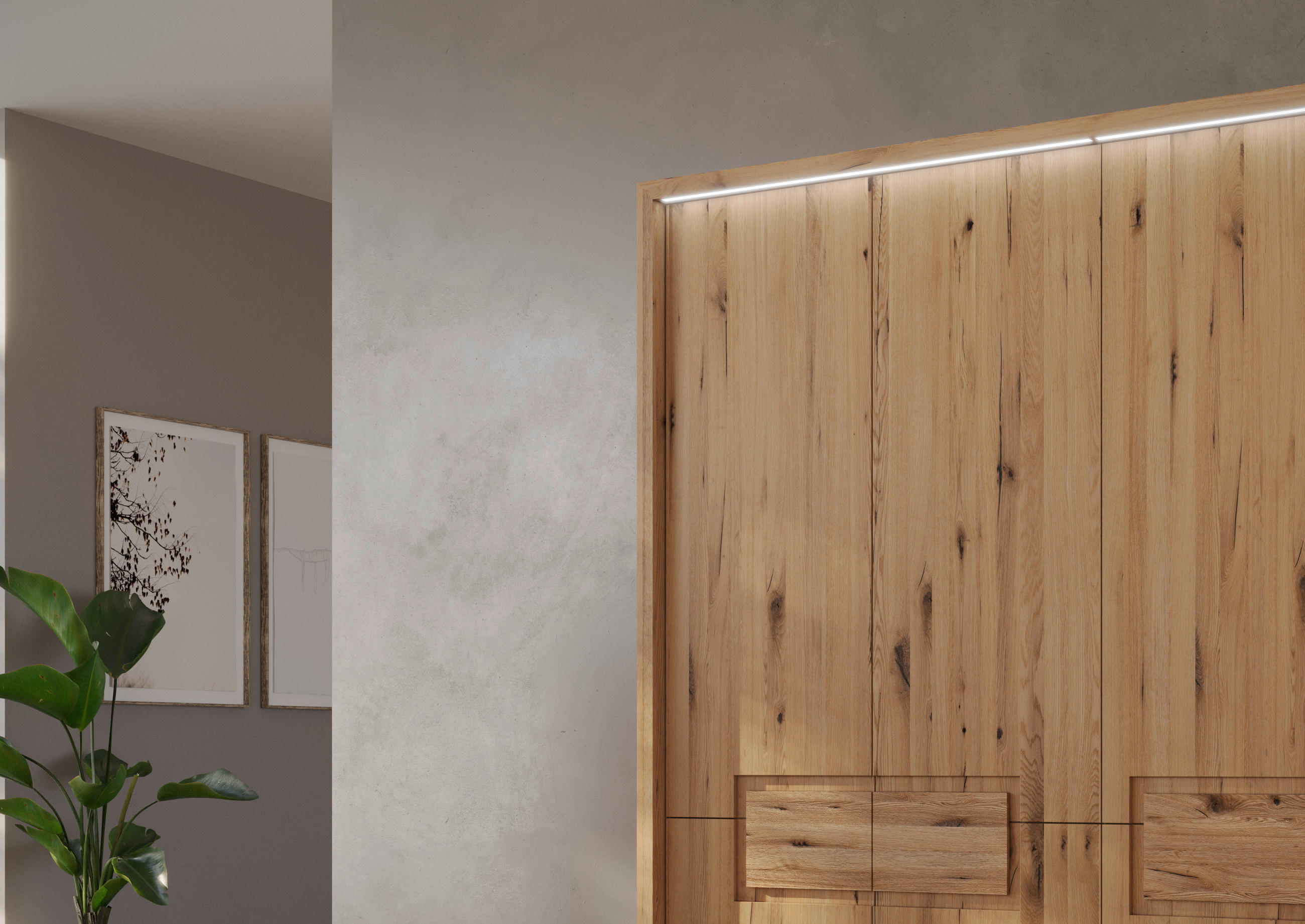 PASSEPARTOUTRAHMEN 210/4/10 cm Eichefarben  - Eichefarben, MODERN, Holz (210/4/10cm) - MID.YOU