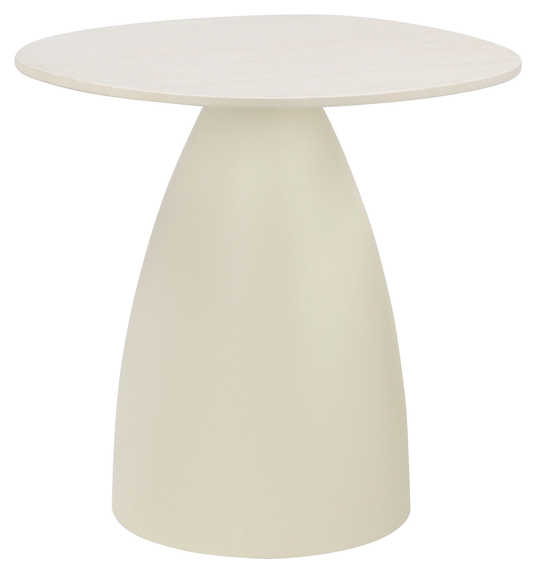 BEISTELLTISCH 49/43/48 cm Beige oval  - Beige, Design, Stein/Metall (49/43/48cm) - Stylife