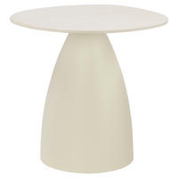BEISTELLTISCH 49/43/48 cm Beige oval  - Beige, Design, Stein/Metall (49/43/48cm) - Stylife