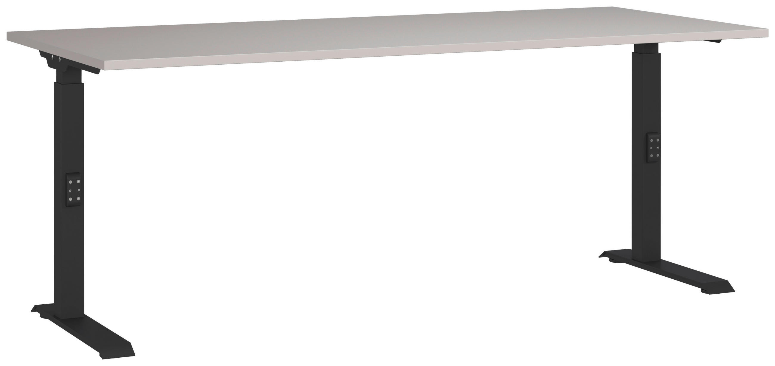 SCHREIBTISCH 180/80/68-91 cm  in Schwarz, Kaschmir  - Kaschmir/Schwarz, MODERN, Holzwerkstoff/Metall (180/80/68-91cm) - Germania