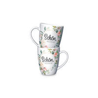KAFFEEBECHER Lovely Greetings  250 ml   - Weiß/Rosa, Basics, Keramik (14,9/19,8/8,2cm)