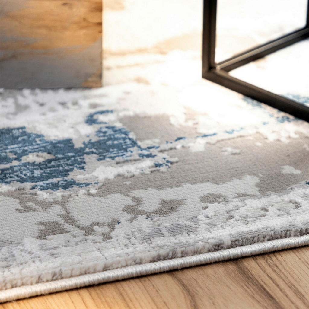 Thumbnail - Kayoom Flachwebeteppich, Blau, Textil, Abstraktes, rechteckig, 120x170 cm, für Fußbodenheizung geeignet, in verschiedene...