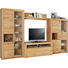 WOHNWAND Wildkernbuche massiv Buchefarben - Buchefarben/Alufarben, KONVENTIONELL, Glas/Holz (322/196/50cm) - Cantus WOHNWAND Wildkernbuche massiv Buchefarben - Buchefarben/Alufarben, KONVENTIONELL, Glas/Holz (322/196/50cm) - Cantus
