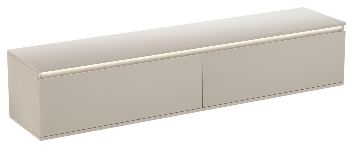 LOWBOARD  in 180/30/33 cm  - Greige, Design, Holzwerkstoff (180/30/33cm) - Boxxx