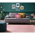 BOXSPRINGSOFA Flachgewebe Grau  - Schwarz/Grau, Design, Textil/Metall (204/93/100cm) - Novel