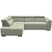 ECKSOFA in Chenille Creme  205/284 cm  - Creme/Schwarz, Design, Kunststoff/Textil (205/284cm) - Xora