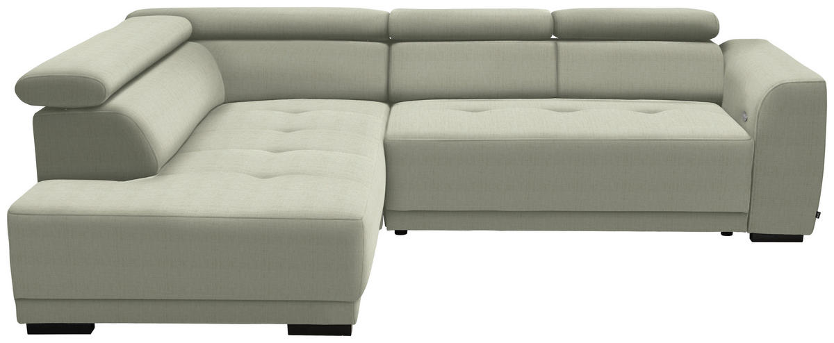 ECKSOFA in Chenille Creme  205/284 cm  - Creme/Schwarz, Design, Kunststoff/Textil (205/284cm) - Xora