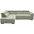 ECKSOFA in Chenille Creme 205/284 cm - Creme/Schwarz, Design, Kunststoff/Textil (205/284cm) - Xora