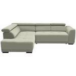 ECKSOFA in Chenille Creme  205/284 cm  - Creme/Schwarz, Design, Kunststoff/Textil (205/284cm) - Xora