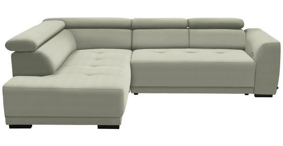 ECKSOFA in Chenille Creme 205/284 cm - Creme/Schwarz, Design, Kunststoff/Textil (205/284cm) - Xora