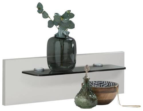 NACHTKOMMODENPANEEL 40/20/12 cm  in  - Weiss/Grau, Konventionell, Glas/Holzwerkstoff (40/20/12cm) - Dieter Knoll