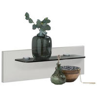 NACHTKOMMODENPANEEL 40/20/12 cm  in  - Weiss/Grau, Konventionell, Glas/Holzwerkstoff (40/20/12cm) - Dieter Knoll