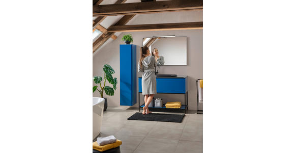 BADEZIMMER in 120 cm - Dunkelblau, Design, Glas/Holzwerkstoff (120cm) - Dieter Knoll