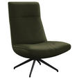SESSEL in Echtleder Olivgrün  - Schwarz/Olivgrün, MODERN, Leder/Metall (74/105/92cm) - Johann Jakob